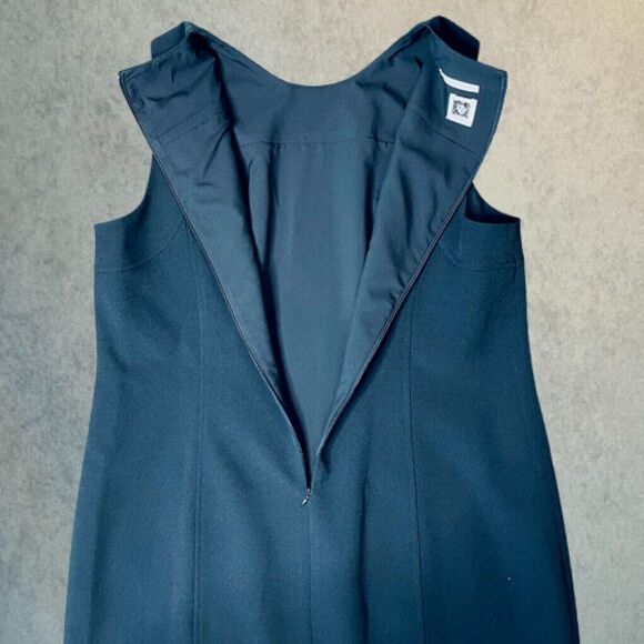 Anne Klein Executive Collection Dress Womens Size M Black Sheath Knee Length - Picture 5 of 14
